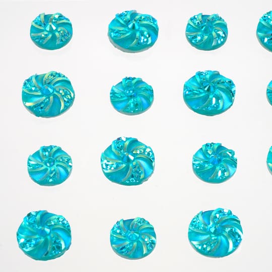 Aqua Iridescent Bling Pinwheel Stickers By Recollections™